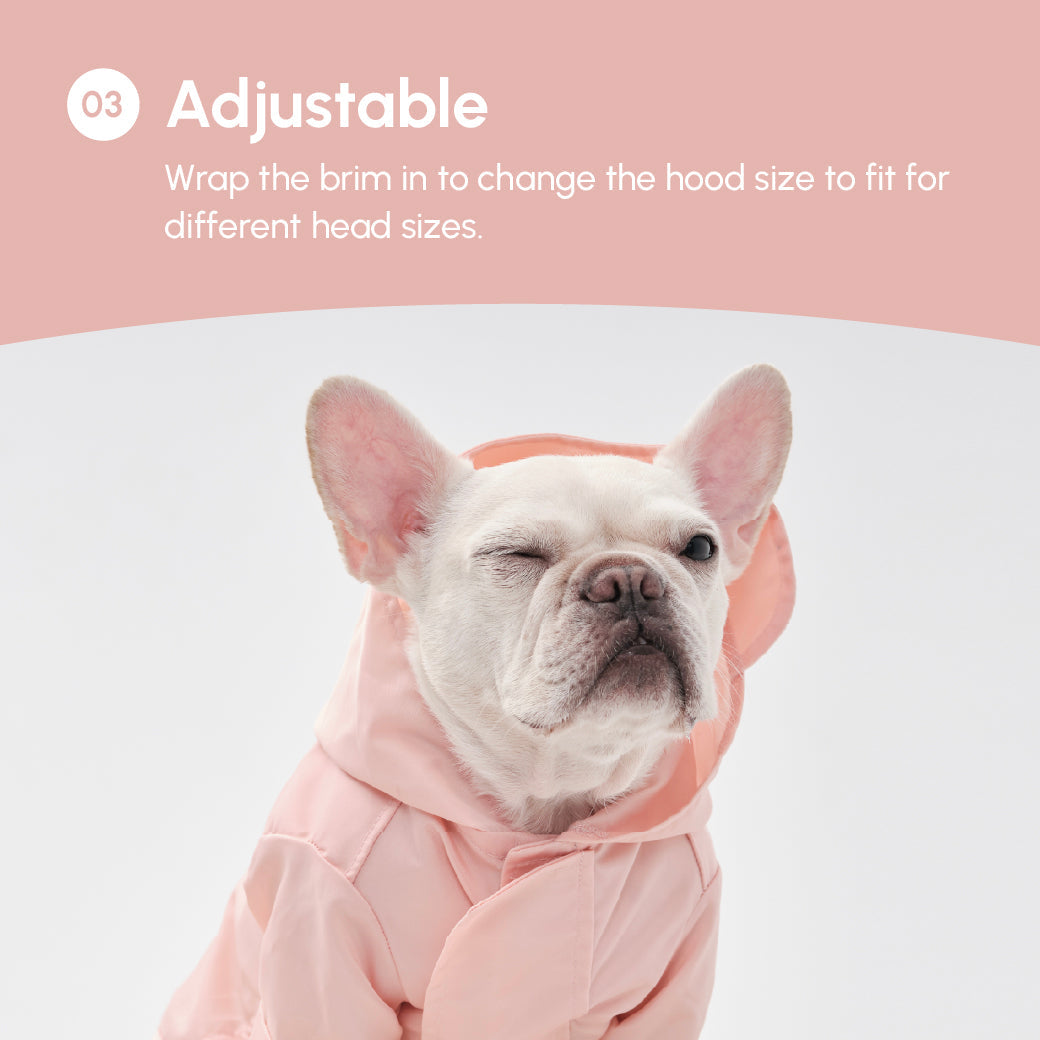 Pehom | Tribeca Adjustable Velcro Raincoat - Light Pink