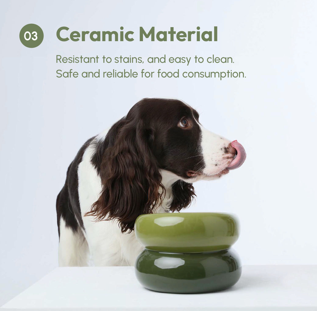 Pehom | Soufflé Pet Bowl - Avocado Green
