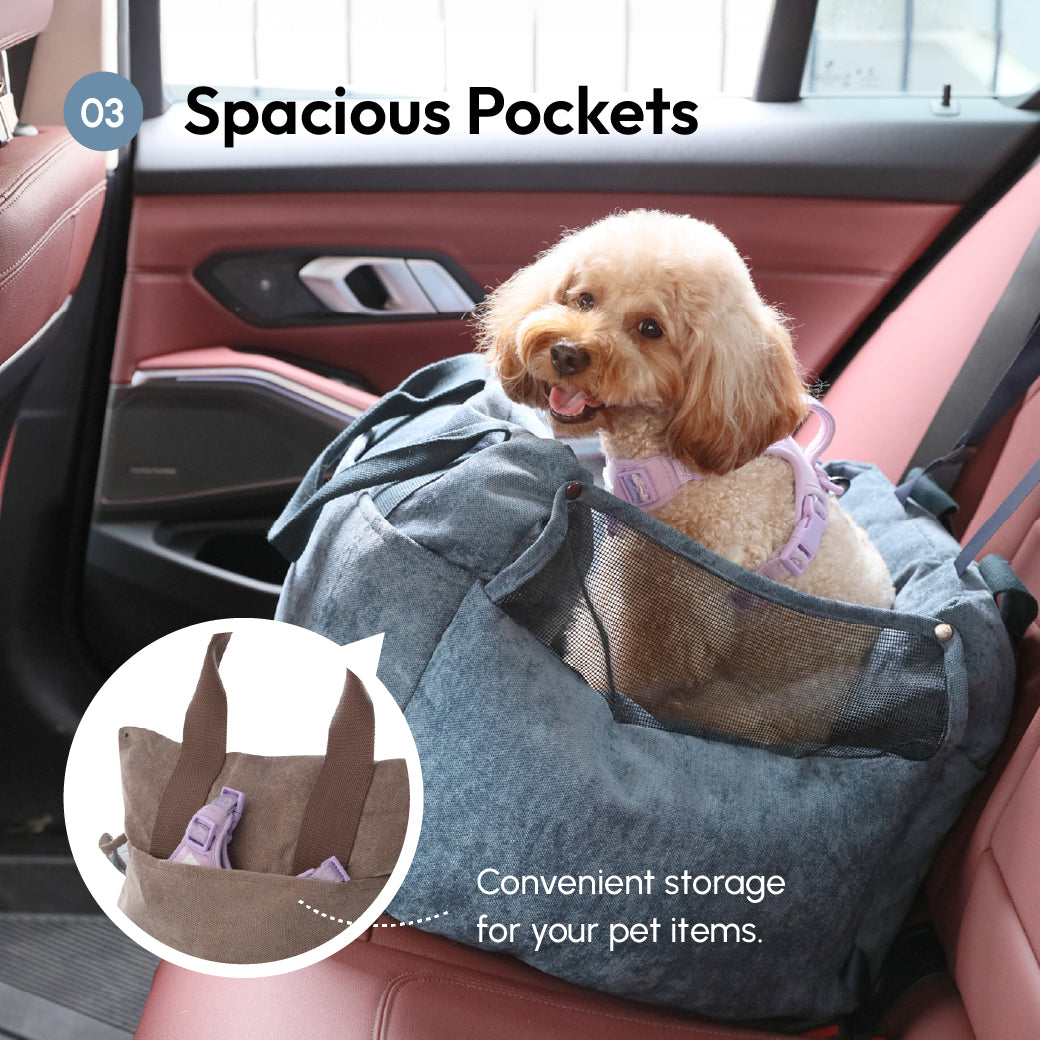 Pehom | Puff Guard Dog Car Seat - Blue