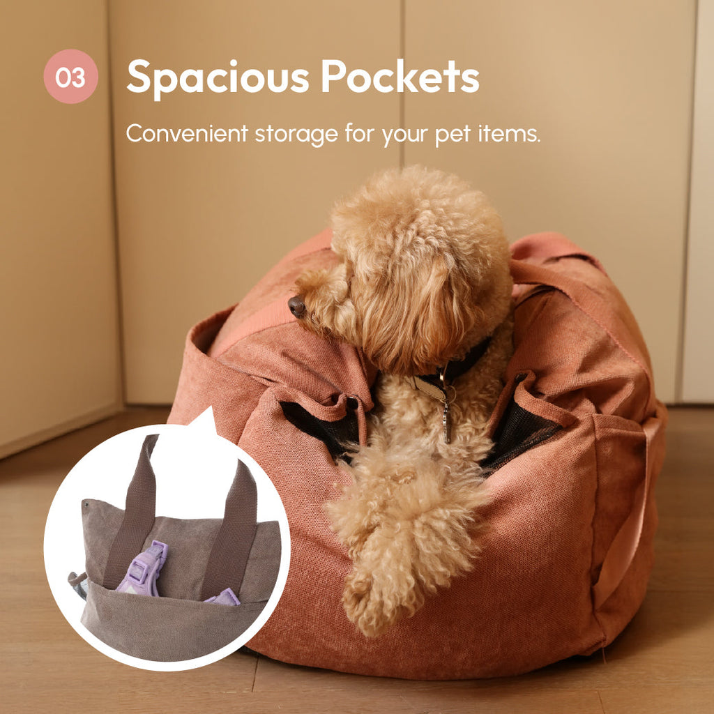Pehom | Puff Guard Dog Car Seat - Pink