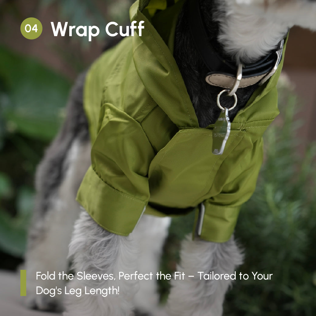 Pehom | Tribeca Adjustable Velcro Raincoat - Olive