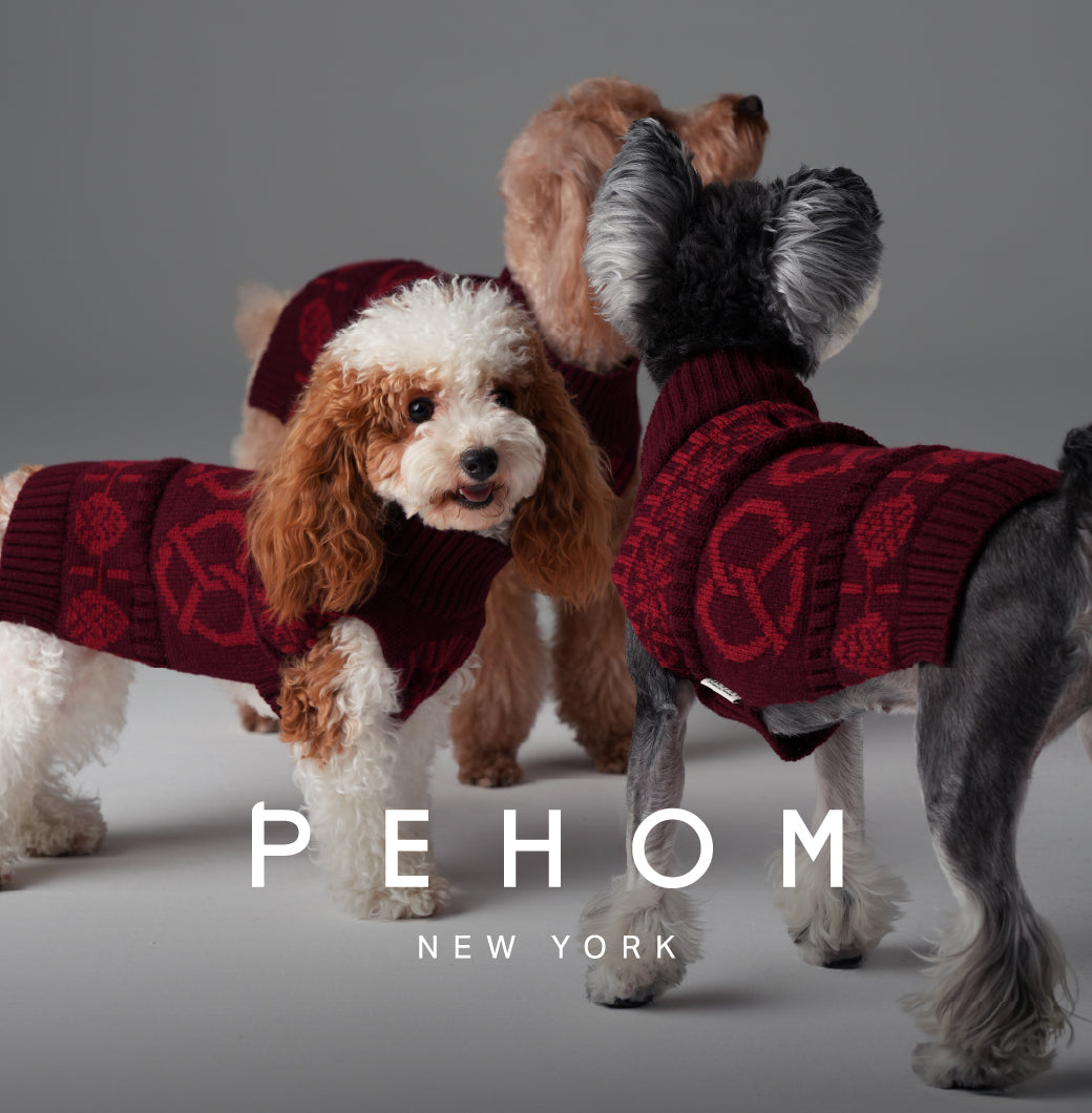 Pehom | Pretzel Pet Sweater - Burgundy Red