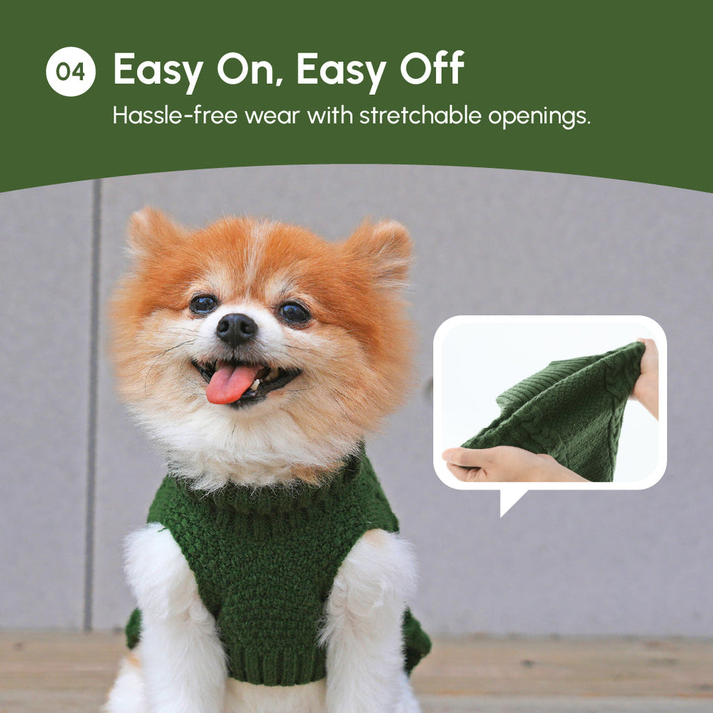 Pehom | Pet Sweater Vest - Green