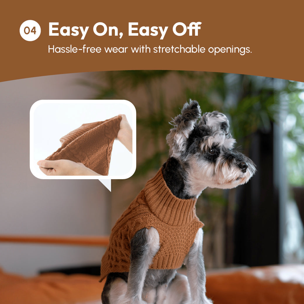 Pehom | Pet Sweater Vest - Toffee Orange