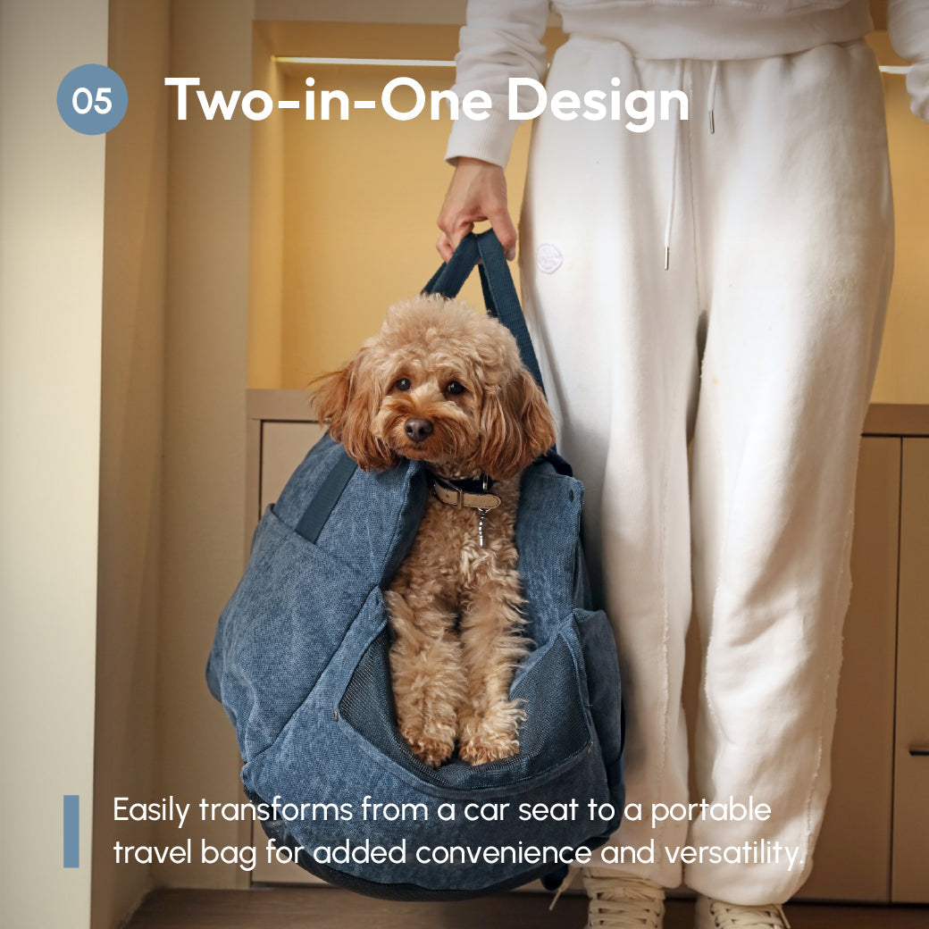 Pehom | Puff Guard Dog Car Seat - Blue