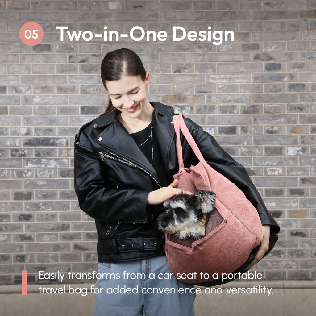 Pehom | Puff Guard Dog Car Seat - Pink