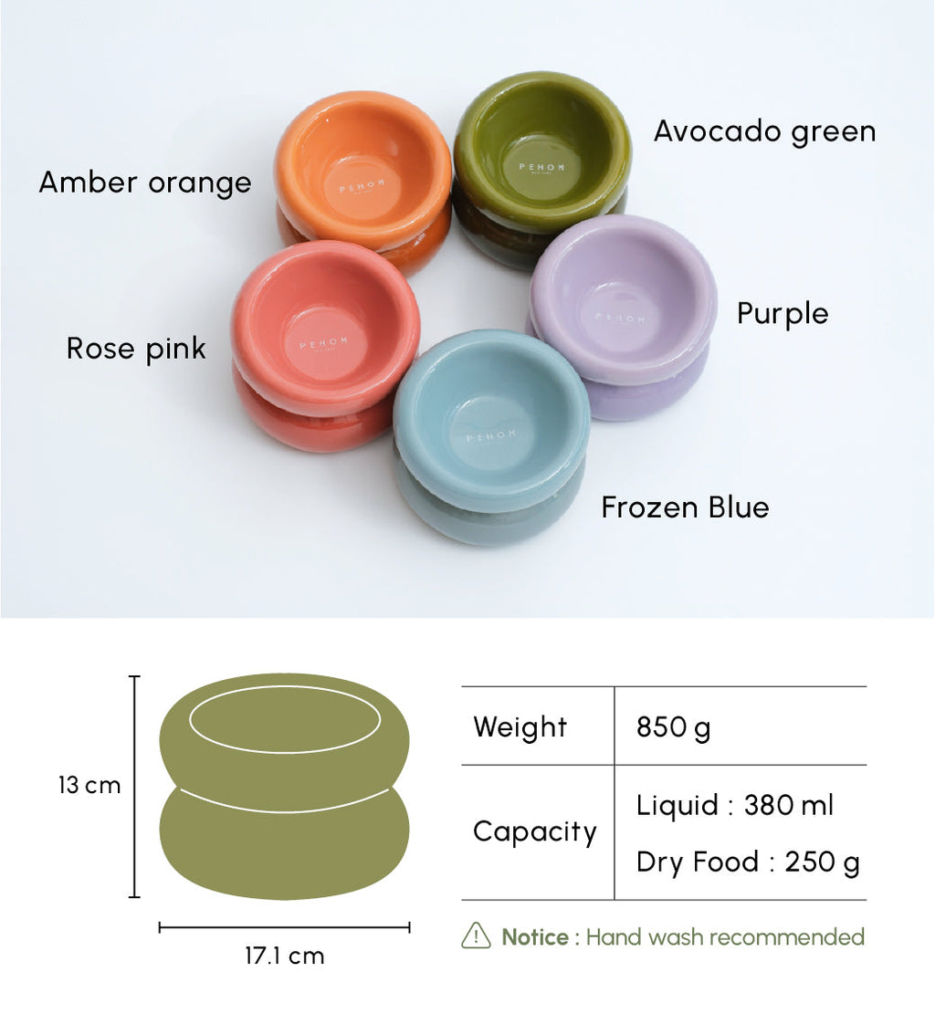 Pehom | Soufflé Pet Bowl - Avocado Green