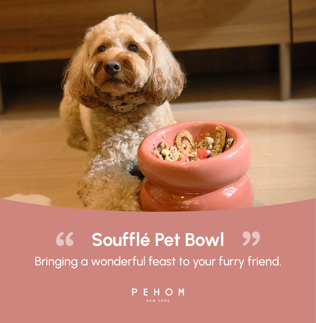 Pehom | Soufflé Pet Bowl - Rose Pink