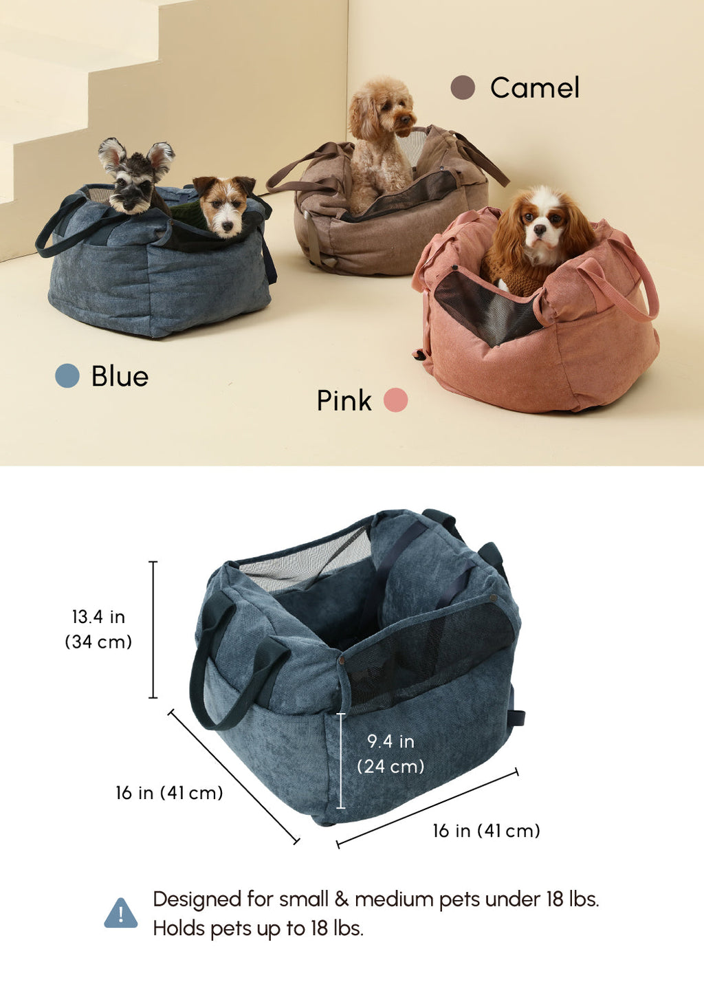 Pehom | Puff Guard Dog Car Seat - Blue