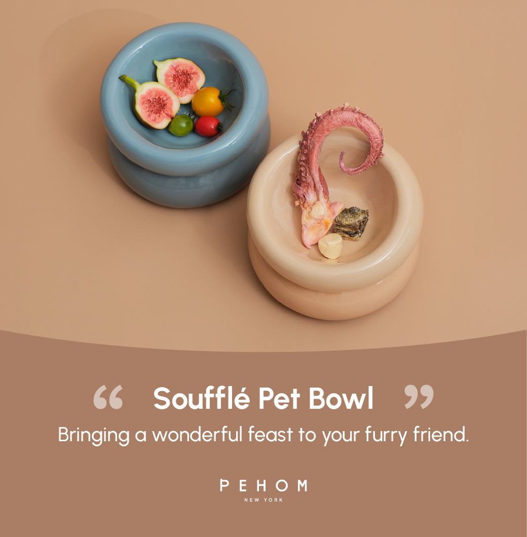 Pehom | Soufflé Pet Bowl - Cream Beige