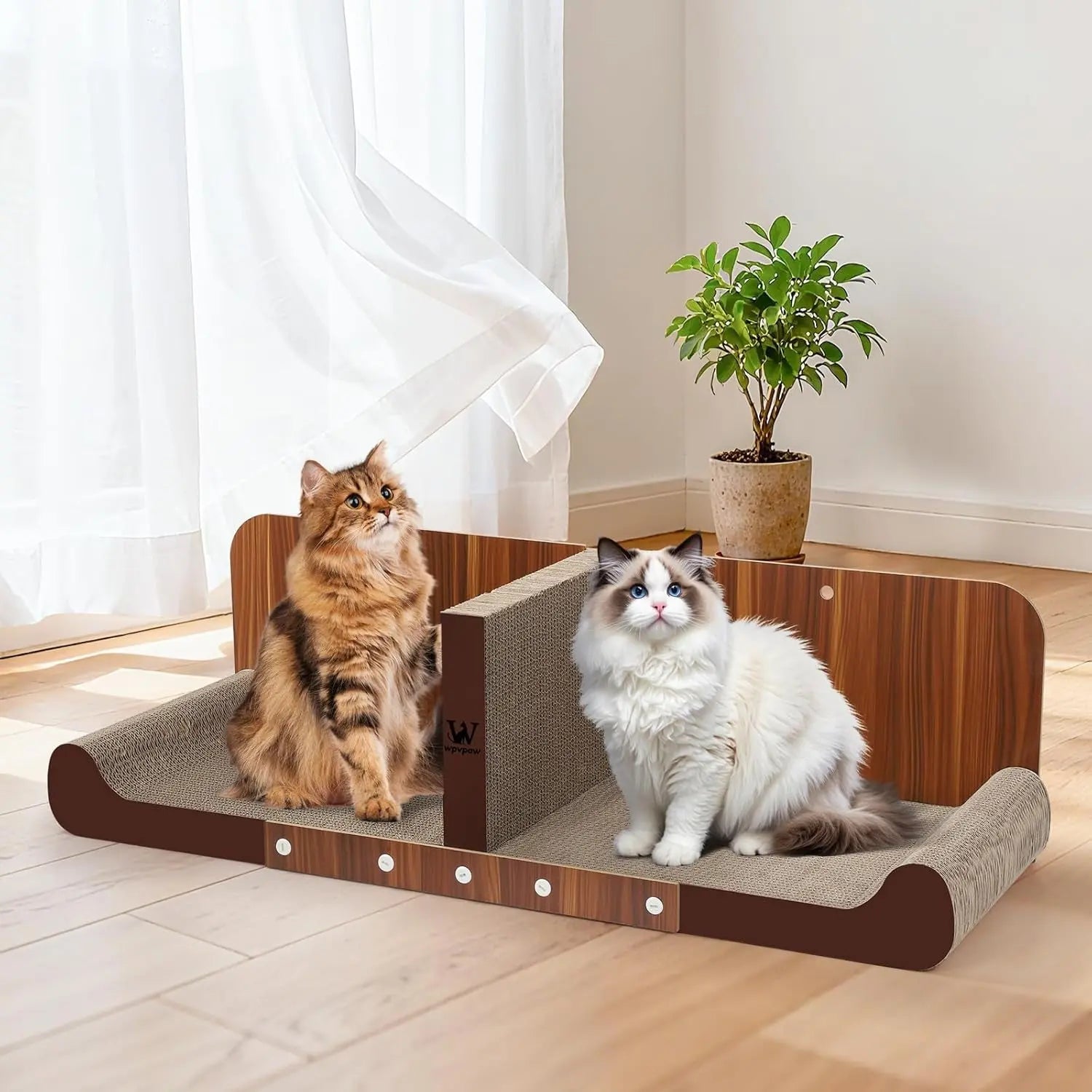 Cardboard Cat Scratcher Bed & Lounger – 32" Cat Couch