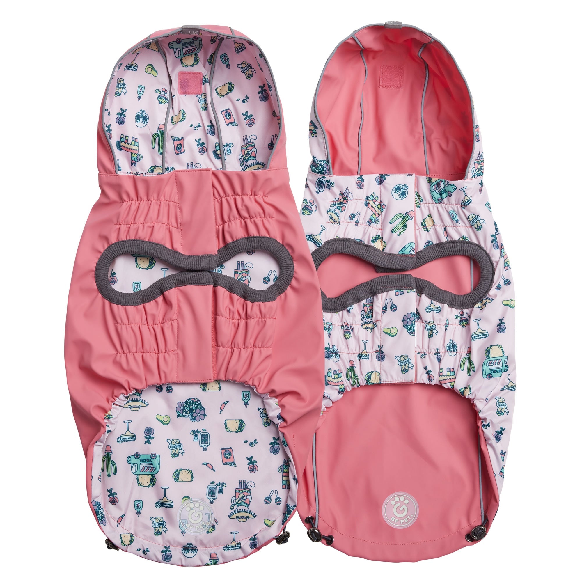 Reversible Elasto-Fit Raincoat - Pink