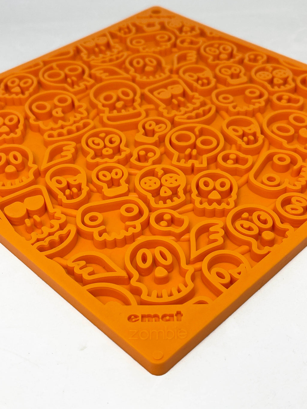SodaPup® Zombie eMat - Enrichment Lick Mat for Dogs and Cats | Halloween Skull Design