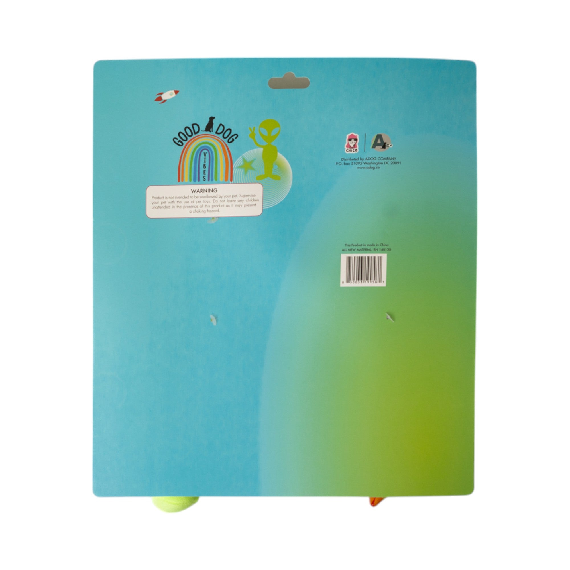 Space Alien & Rocket Plush Dog Toy Gift Set – with Squeaker & Crinkle Paper for Fun Play