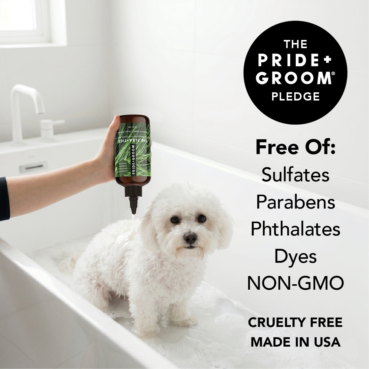 PRIDE + GROOM FLEA + TICK SHAMPOO