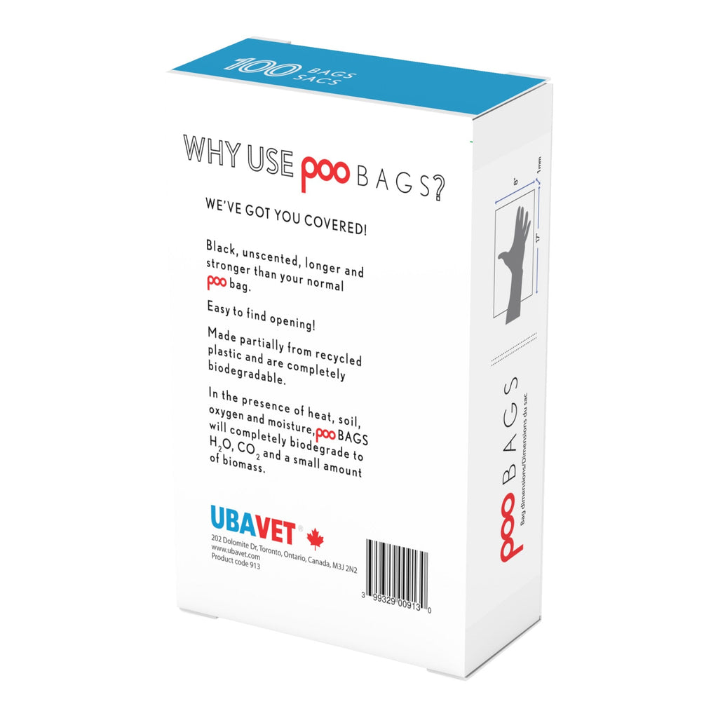 UBAVET DOO Extra-Long Waste Bags 100-Pack, Durable & Unscented