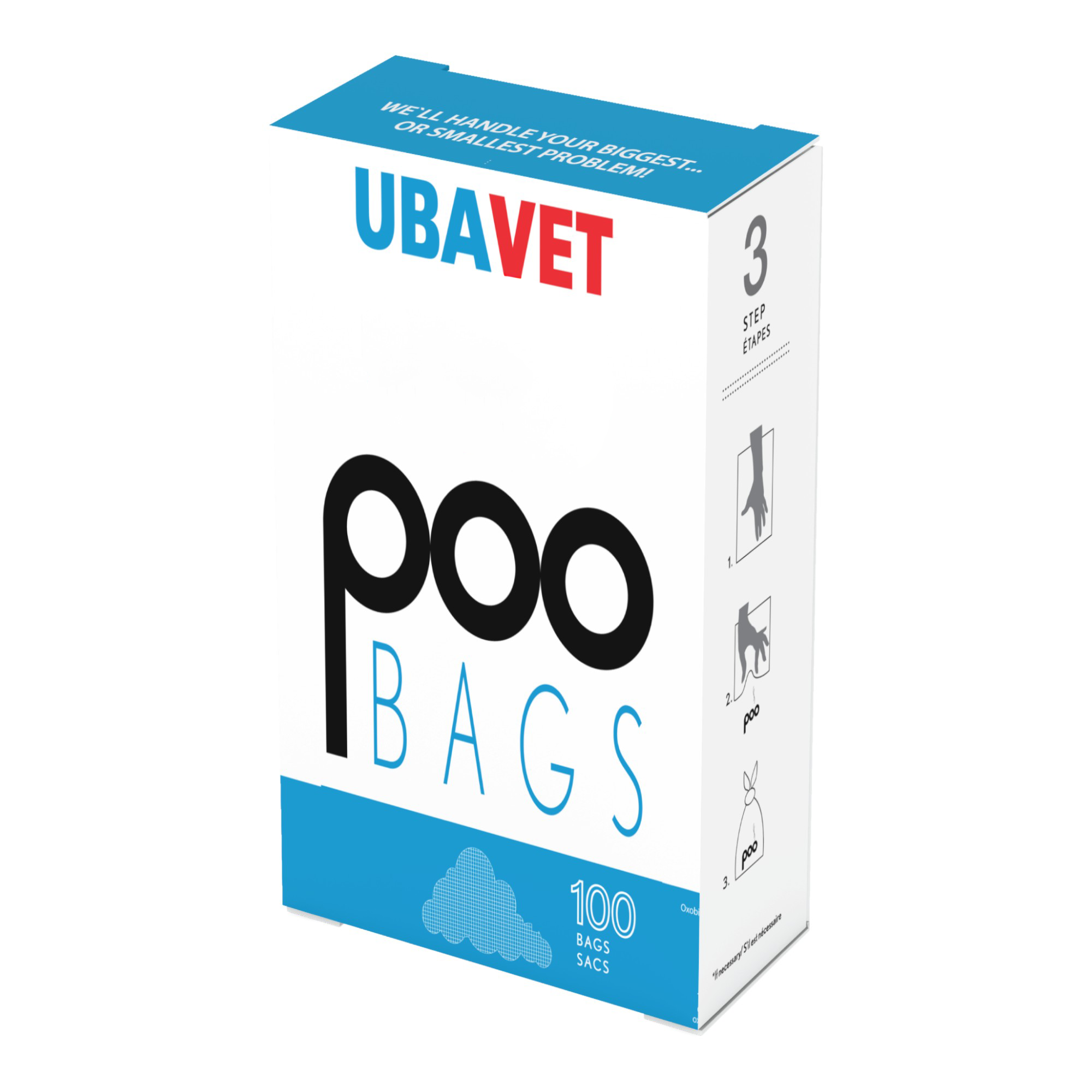 UBAVET DOO Extra-Long Waste Bags 100-Pack, Durable & Unscented