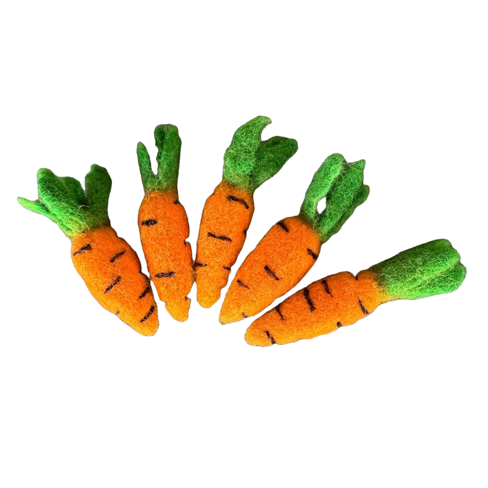 Felted Carrot Cat Toy