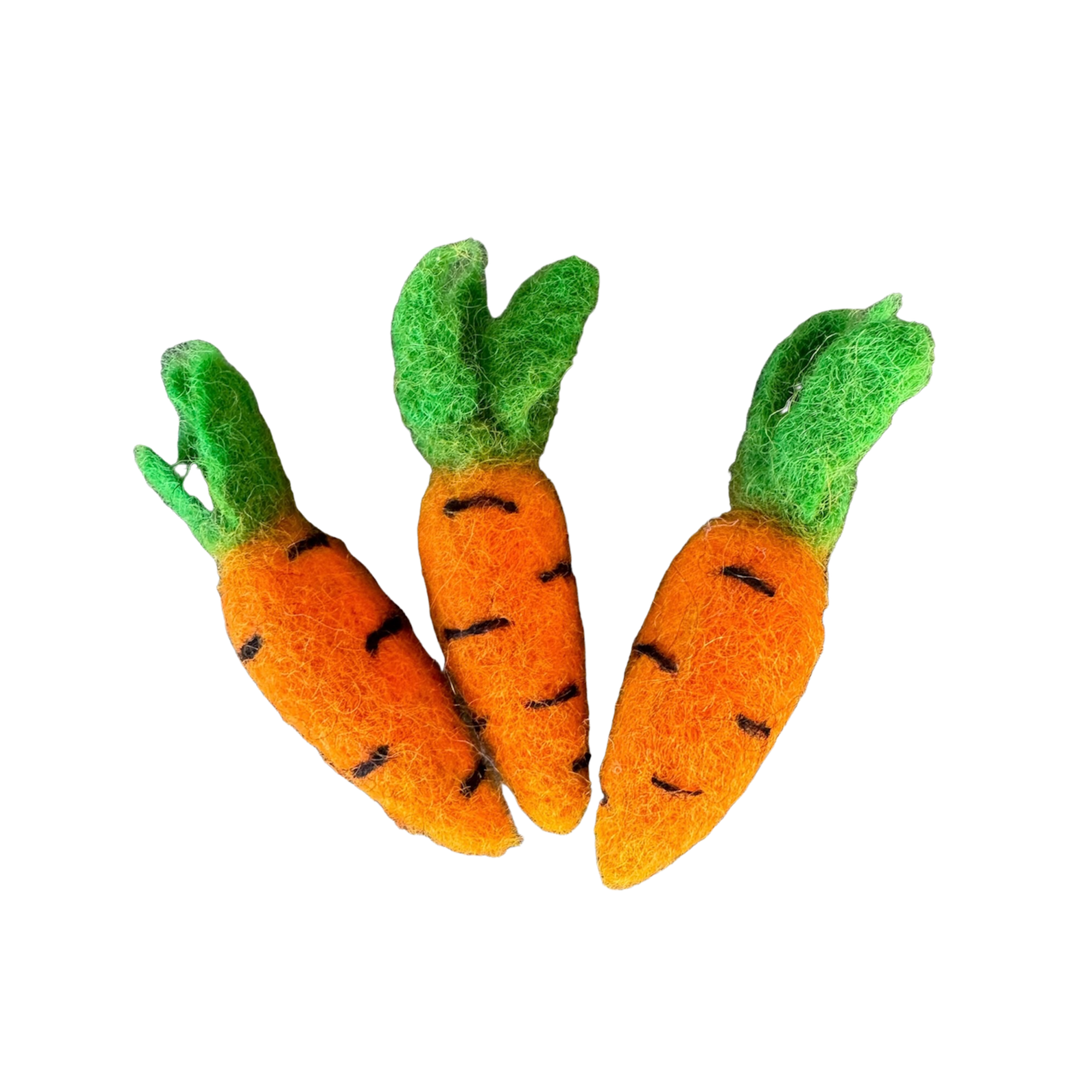 Felted Carrot Cat Toy