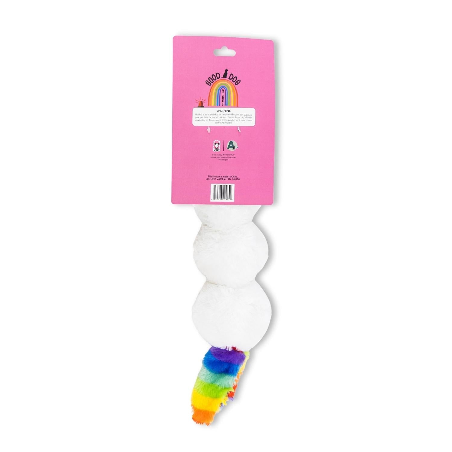 Colorful Unicorn Magical Creature Plush Dog Toy – with Squeaker & Crinkle Paper for Fun Play