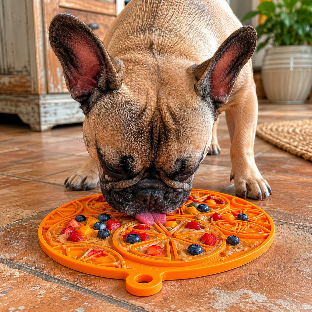 SodaPup® Citrus Design eMat - Enrichment Lick Mat For Dogs and Cats - with Suction Cups | USA Made