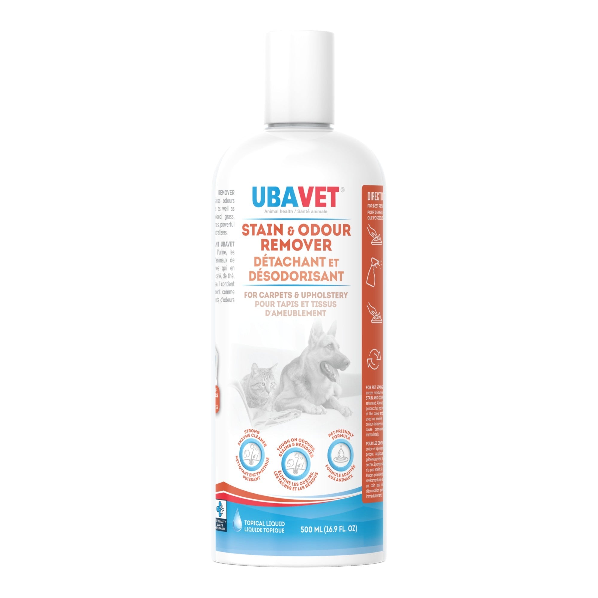 UBAVET Stain and Odor Remover for Dogs & Cats – Powerful Enzyme Cleaner