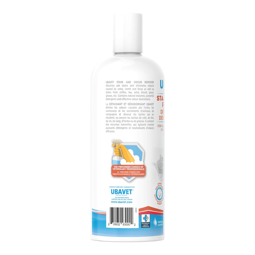 UBAVET Stain and Odor Remover for Dogs & Cats – Powerful Enzyme Cleaner