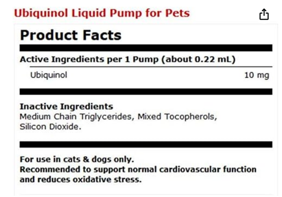 Bark & Whiskers Ubiquinol For Pets