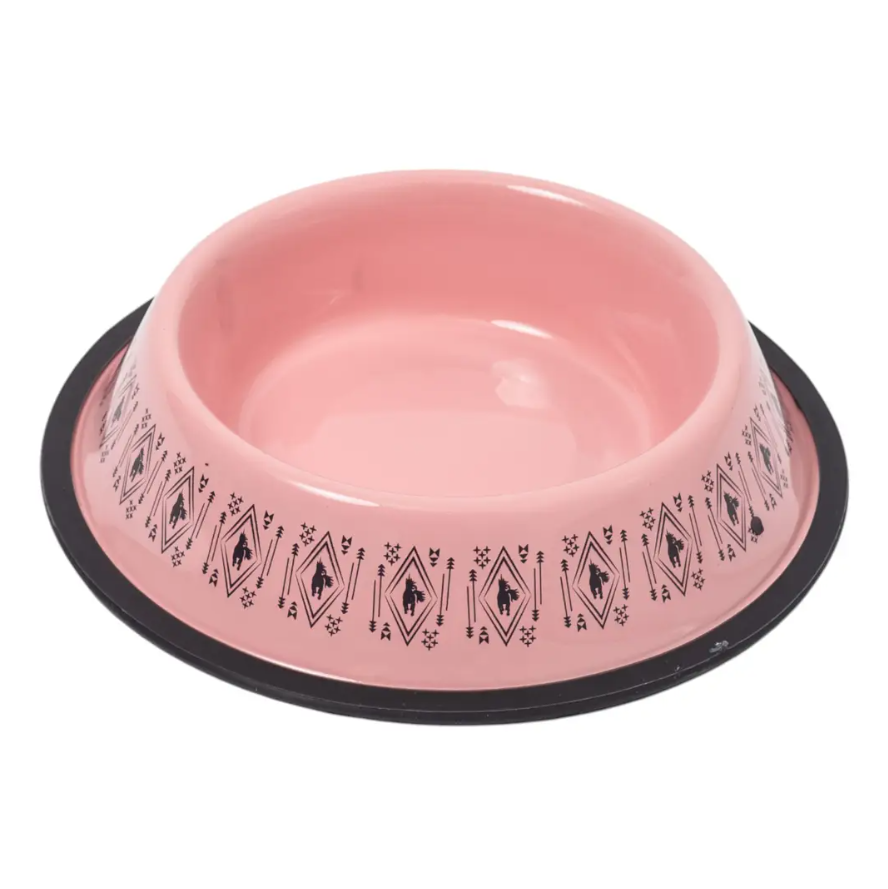 Non-Skid Boho Stainless Steel Dog Bowl – with Whimsical Unicorn Design