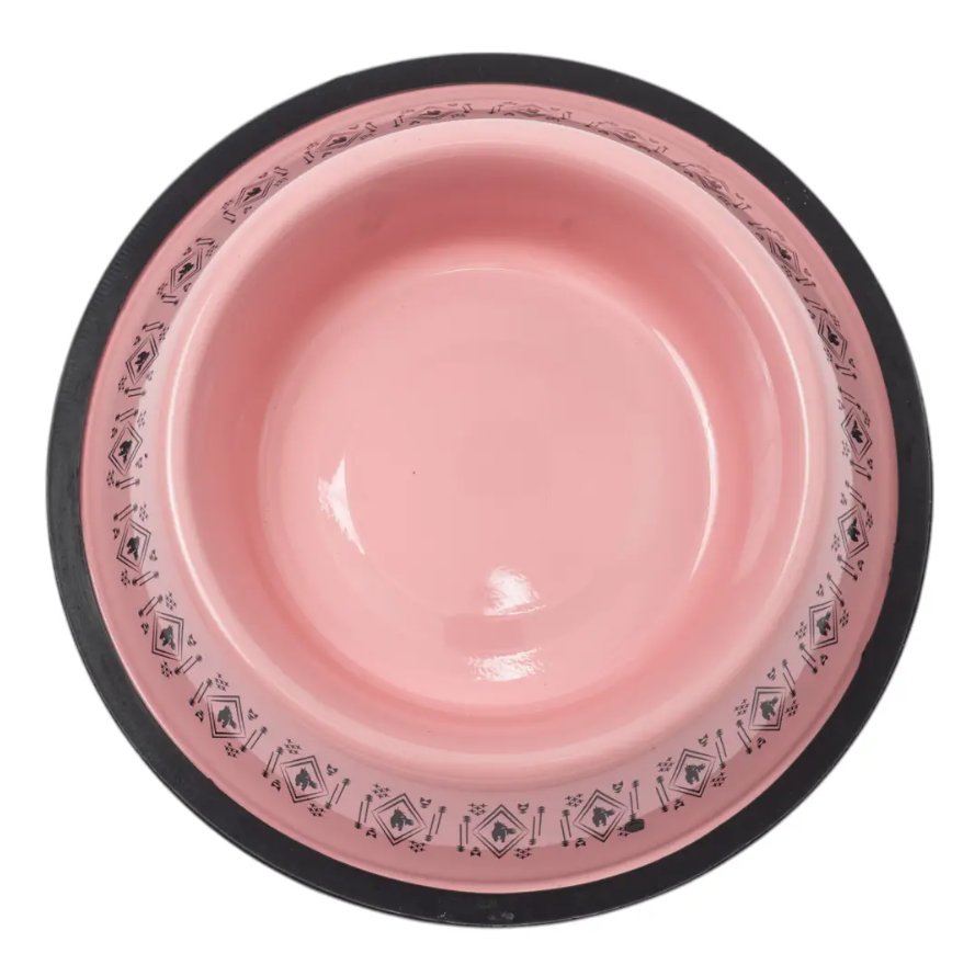 Non-Skid Boho Stainless Steel Dog Bowl – with Whimsical Unicorn Design