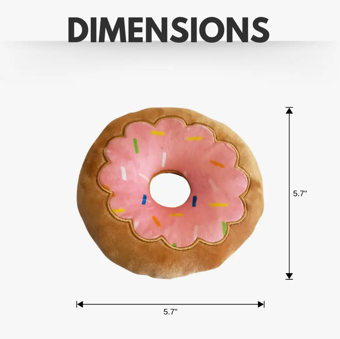 Donut Plush Dog Toy – Soft, Chewy and Cuddly