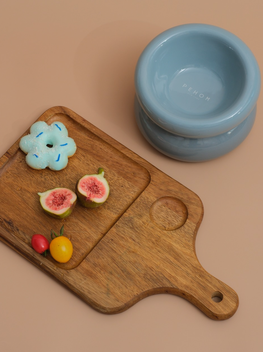 Pehom | Soufflé Pet Bowl - Frozen Blue