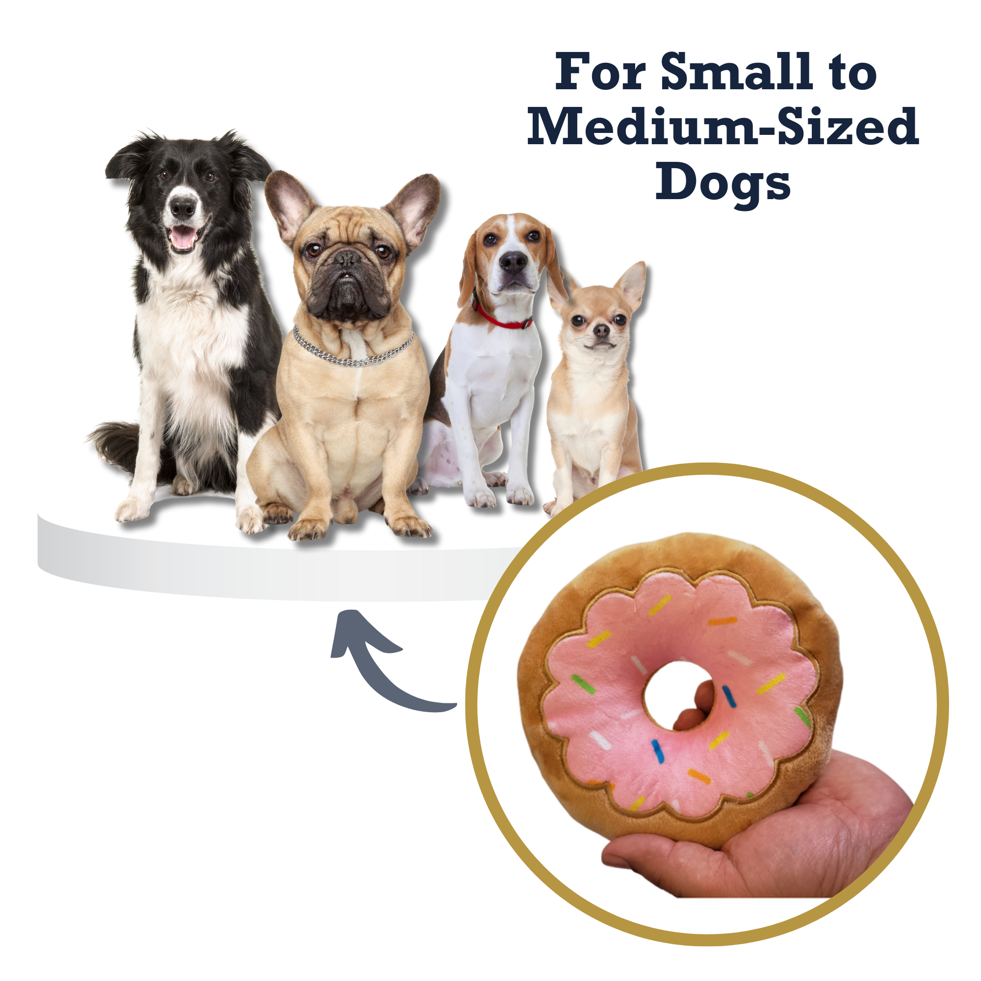 Donut Plush Dog Toy – Soft, Chewy and Cuddly