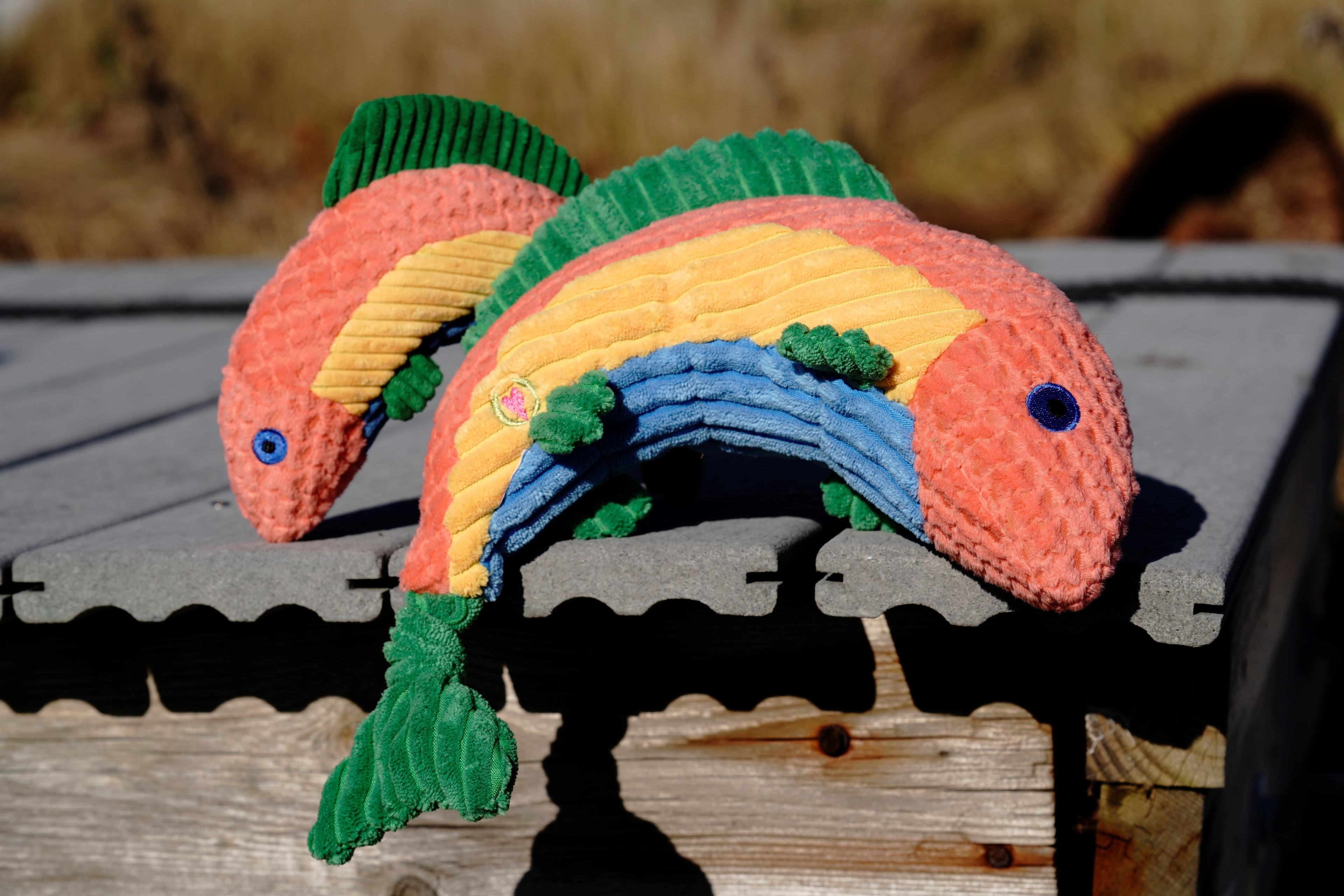 Rauccous Rainbow Trout Knottie® Plush Dog Toy