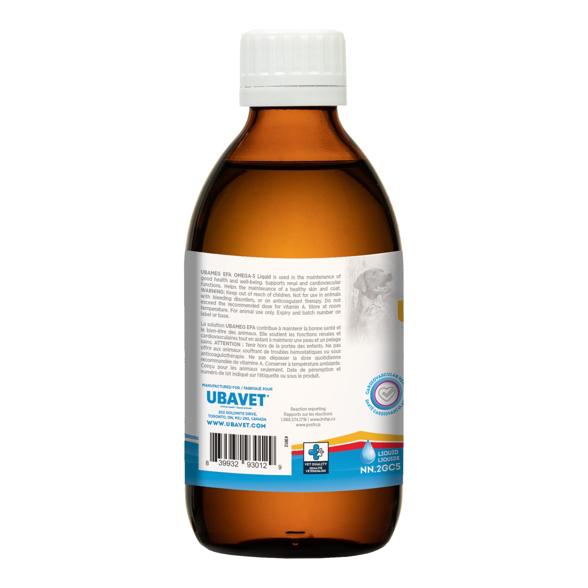 UBAVET Ubameg Omega-3 Fatty Acid Liquid for Dogs & Cats