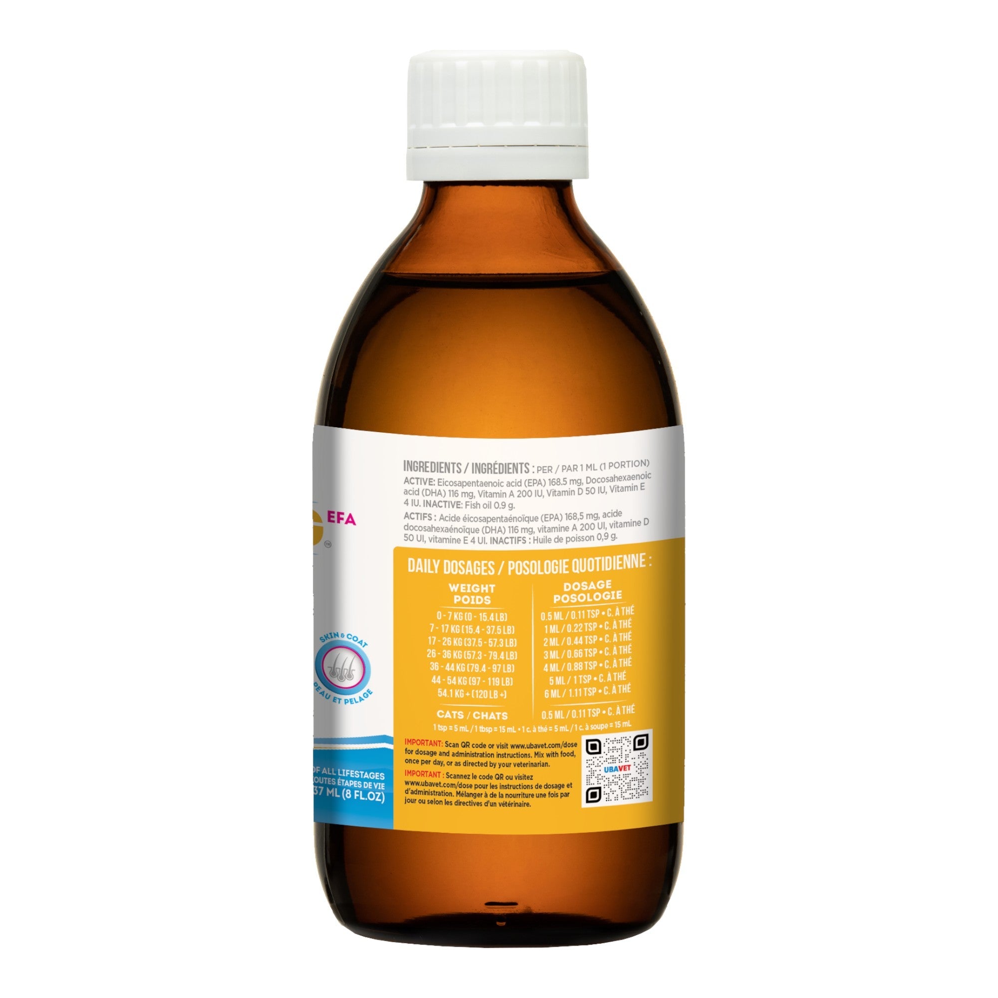 UBAVET Ubameg Omega-3 Fatty Acid Liquid for Dogs & Cats