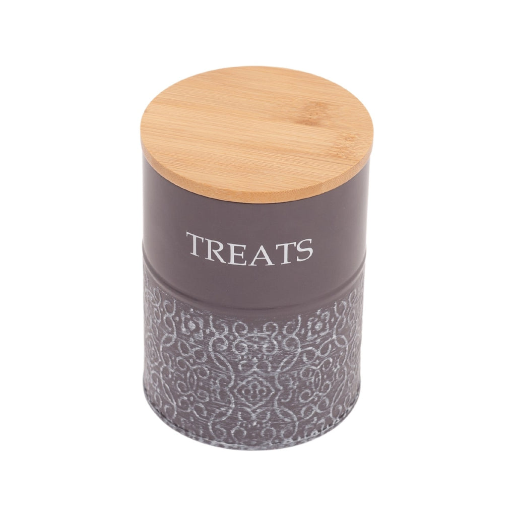 Country Living Dog Treat Canisters - Set of 2 Volcanic Gray