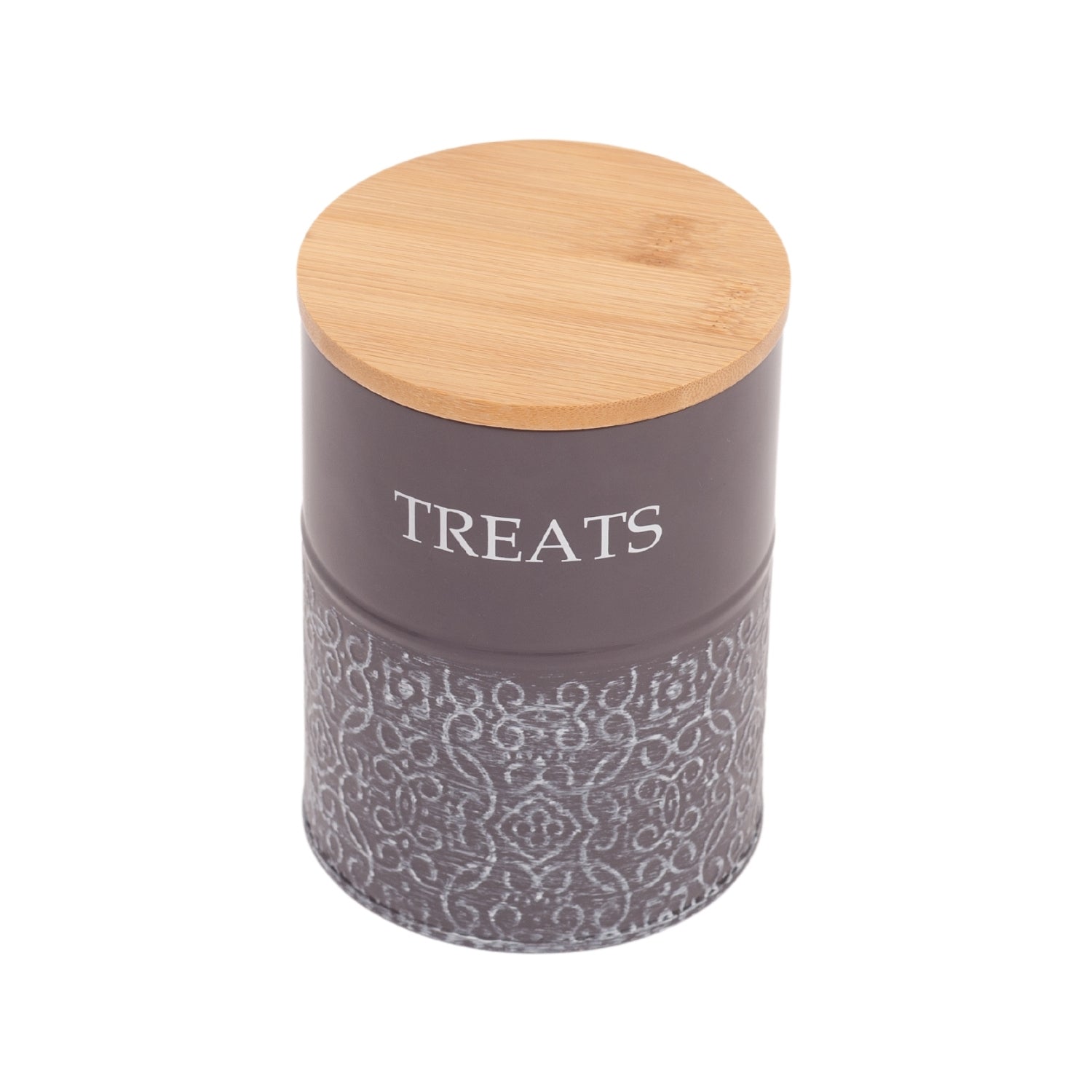 Country Living Dog Treat Canisters - Set of 2 Volcanic Gray