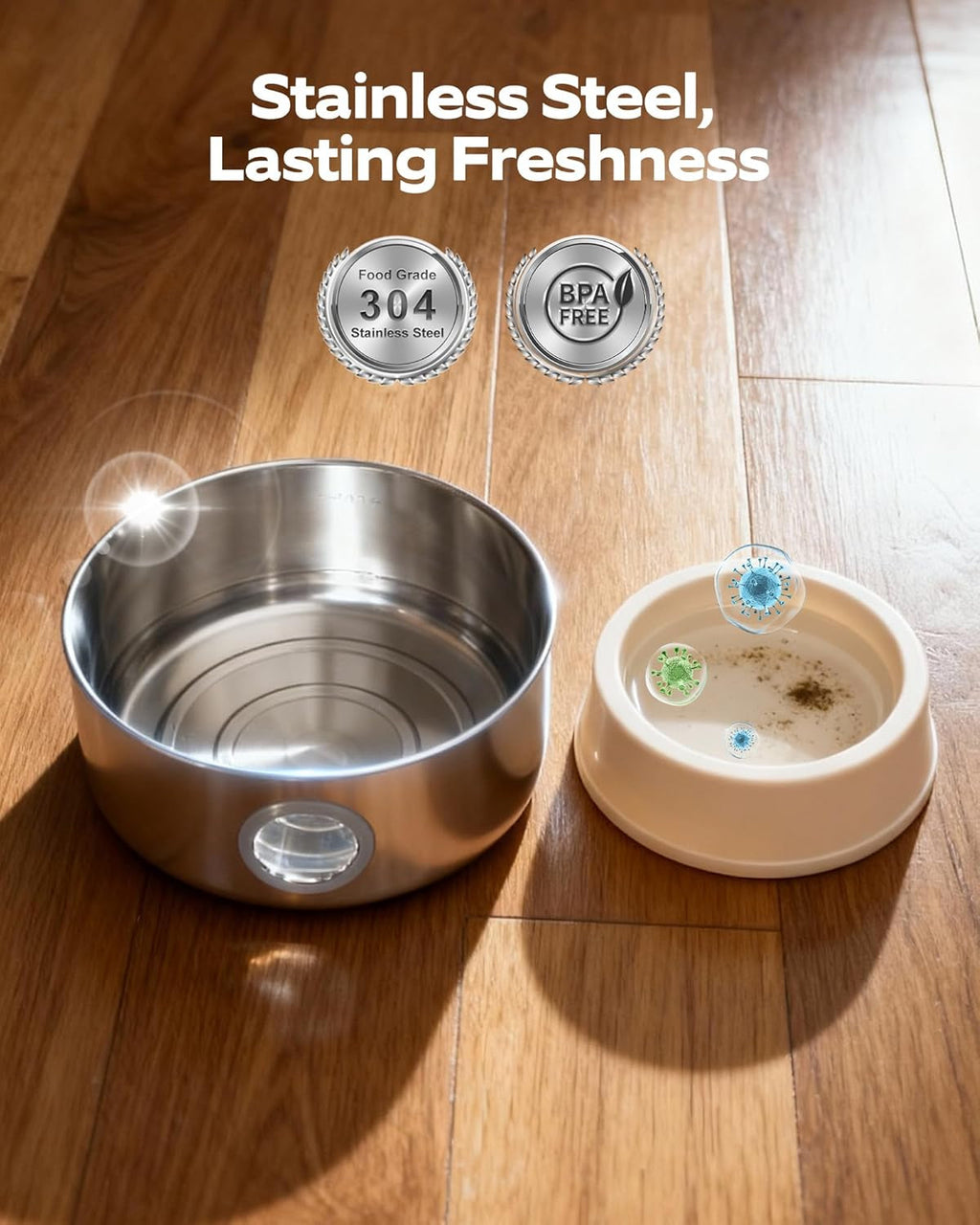 Wireless Cat Water Fountain Battery Operated Motion Sensor 2.6L Quiet