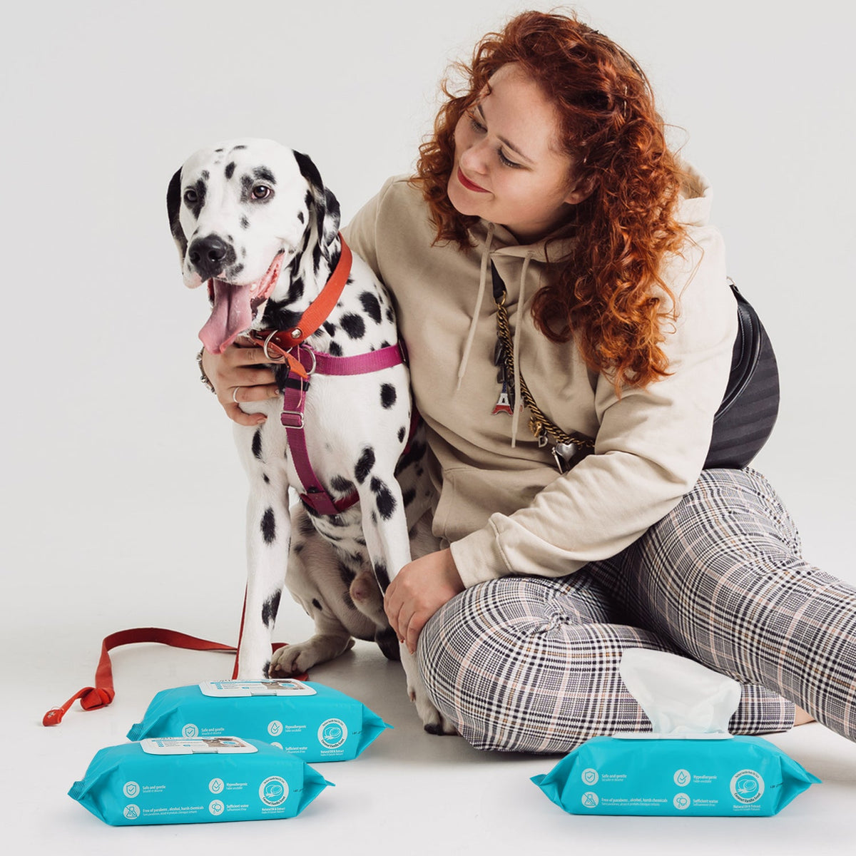 Coconut Oil Vanilla Extract Fragrance Free Alcohol-Free Pet Cleaning Wipes