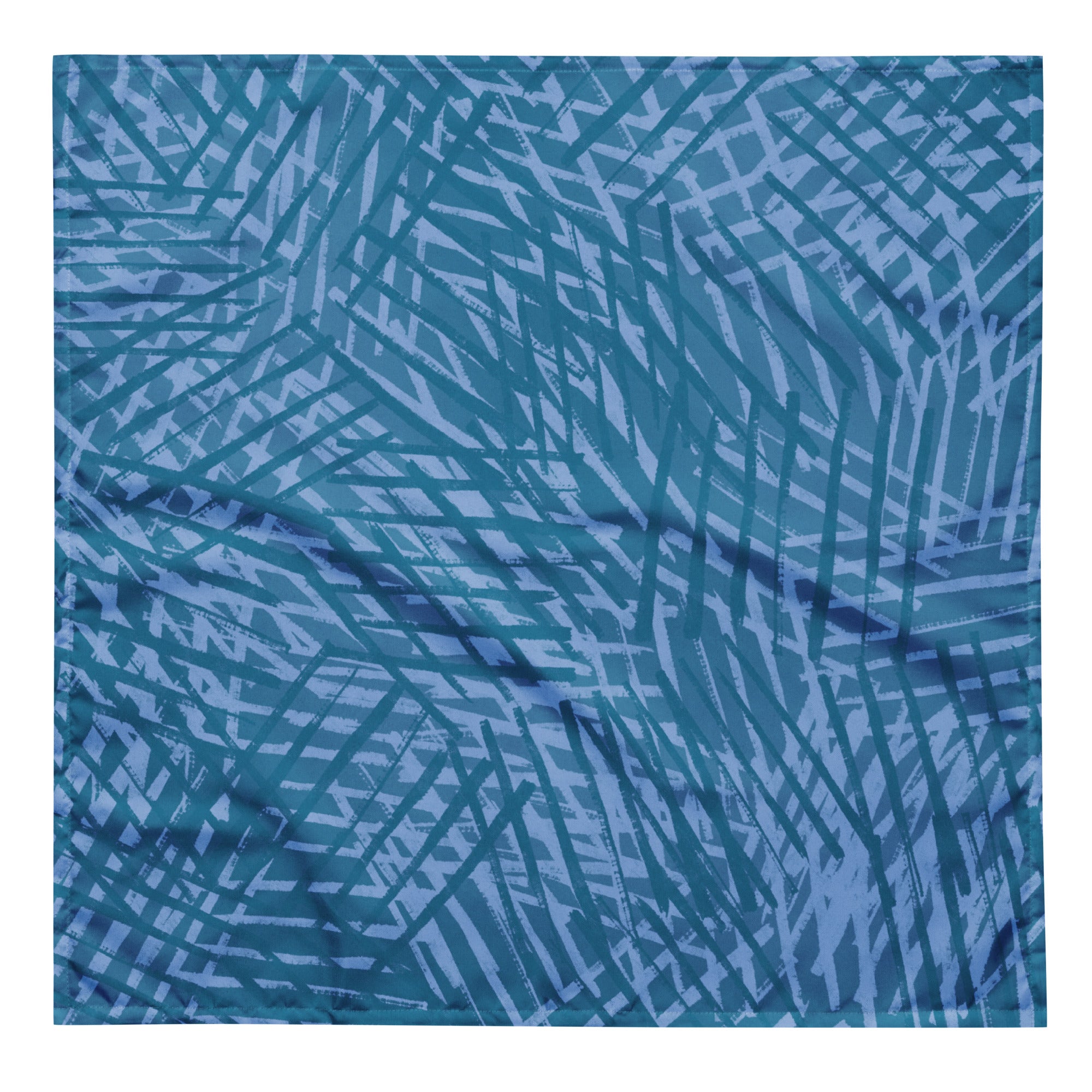 Sebastian & Clementine Blue Crosshatch Pet Cotton Bandana