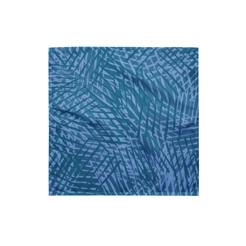 Sebastian & Clementine Blue Crosshatch Pet Cotton Bandana