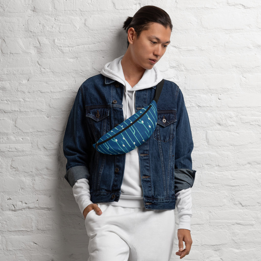 Sebastian & Clementine Blue Shima-Shima Fanny Pack