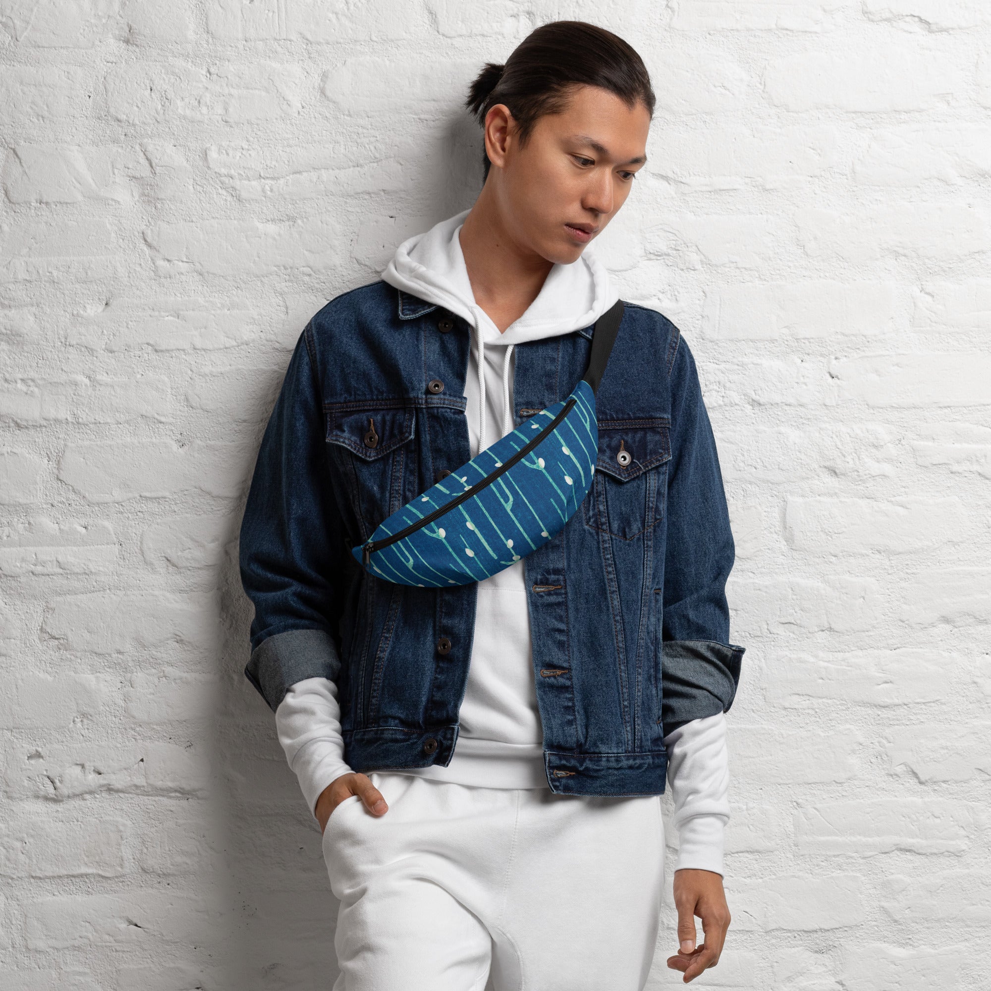 Sebastian & Clementine Blue Shima-Shima Fanny Pack