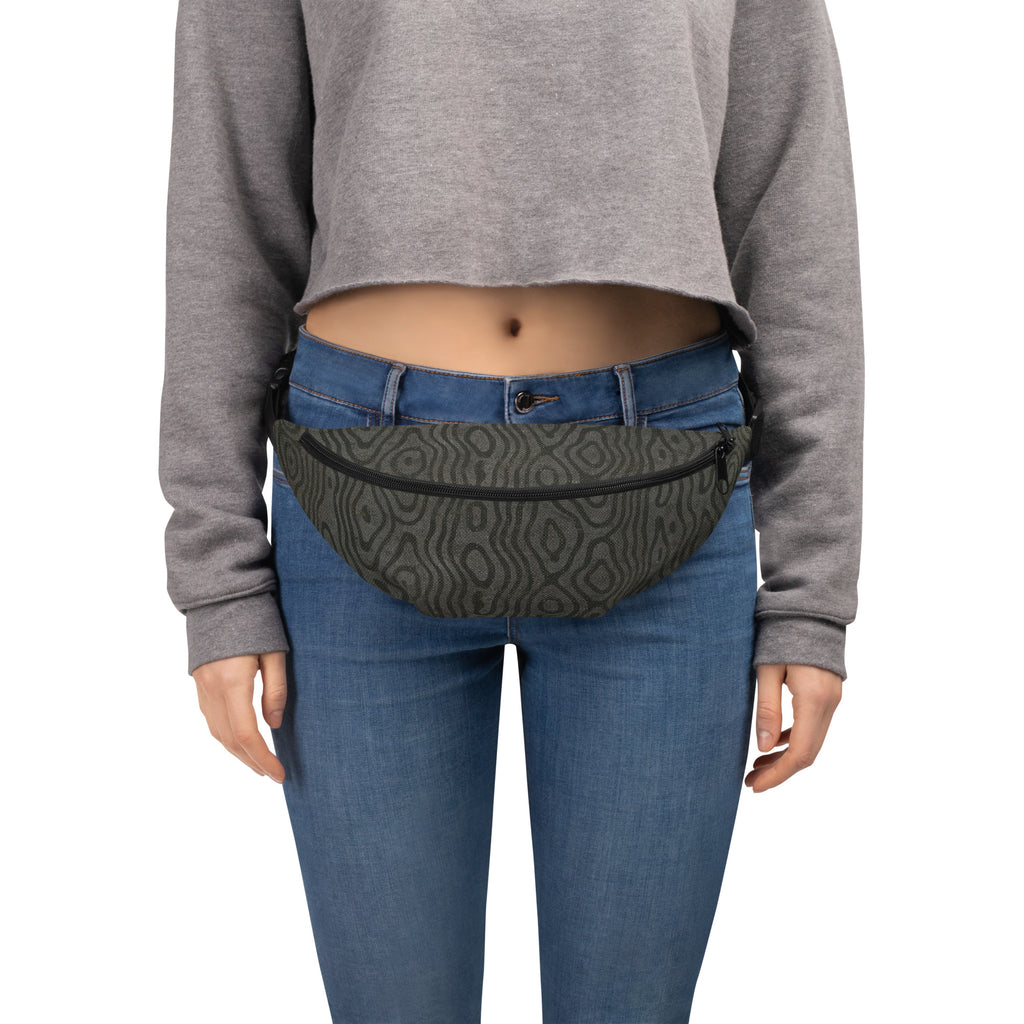 Sebastian & Clementine Gray Wooden Fanny Pack