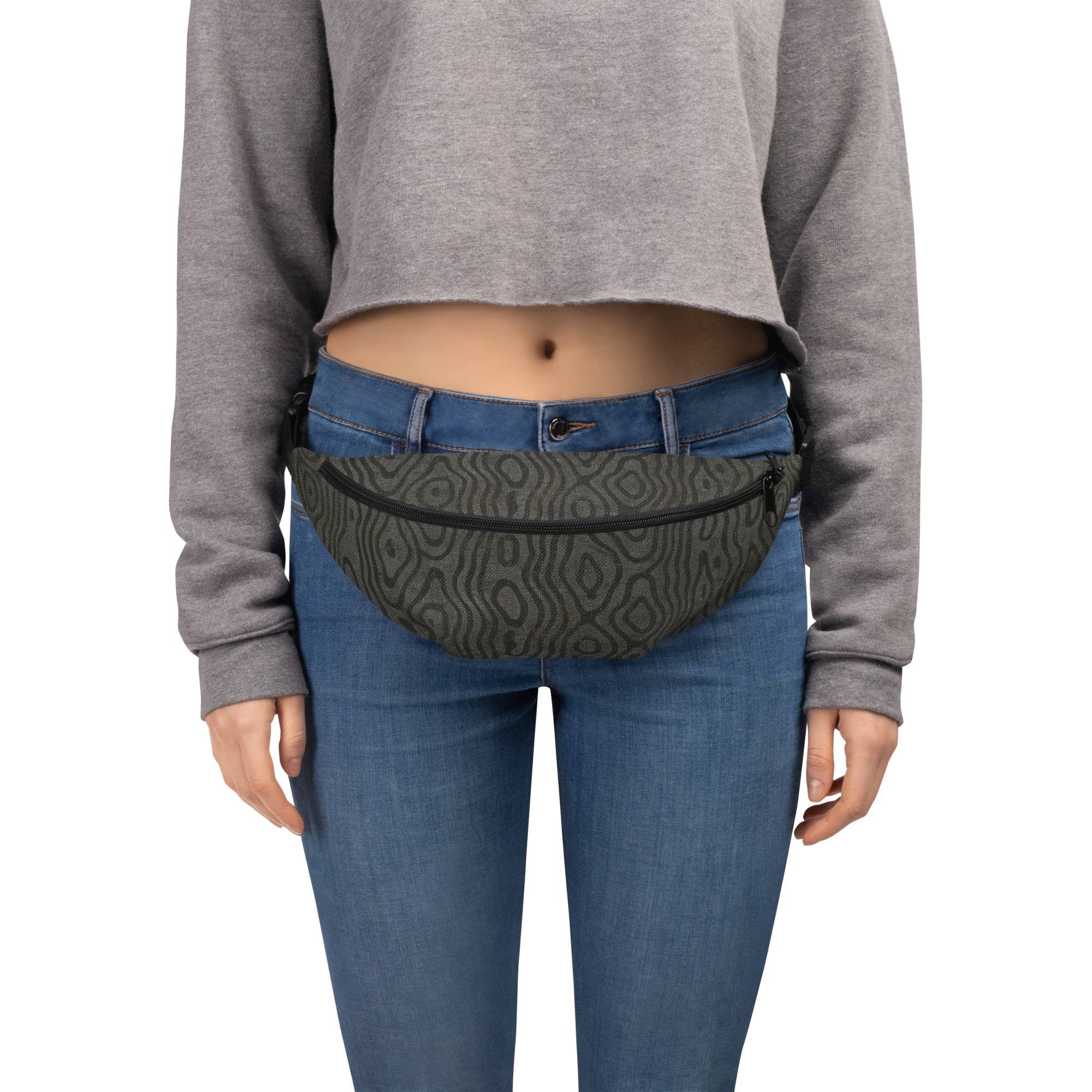 Sebastian & Clementine Gray Wooden Fanny Pack