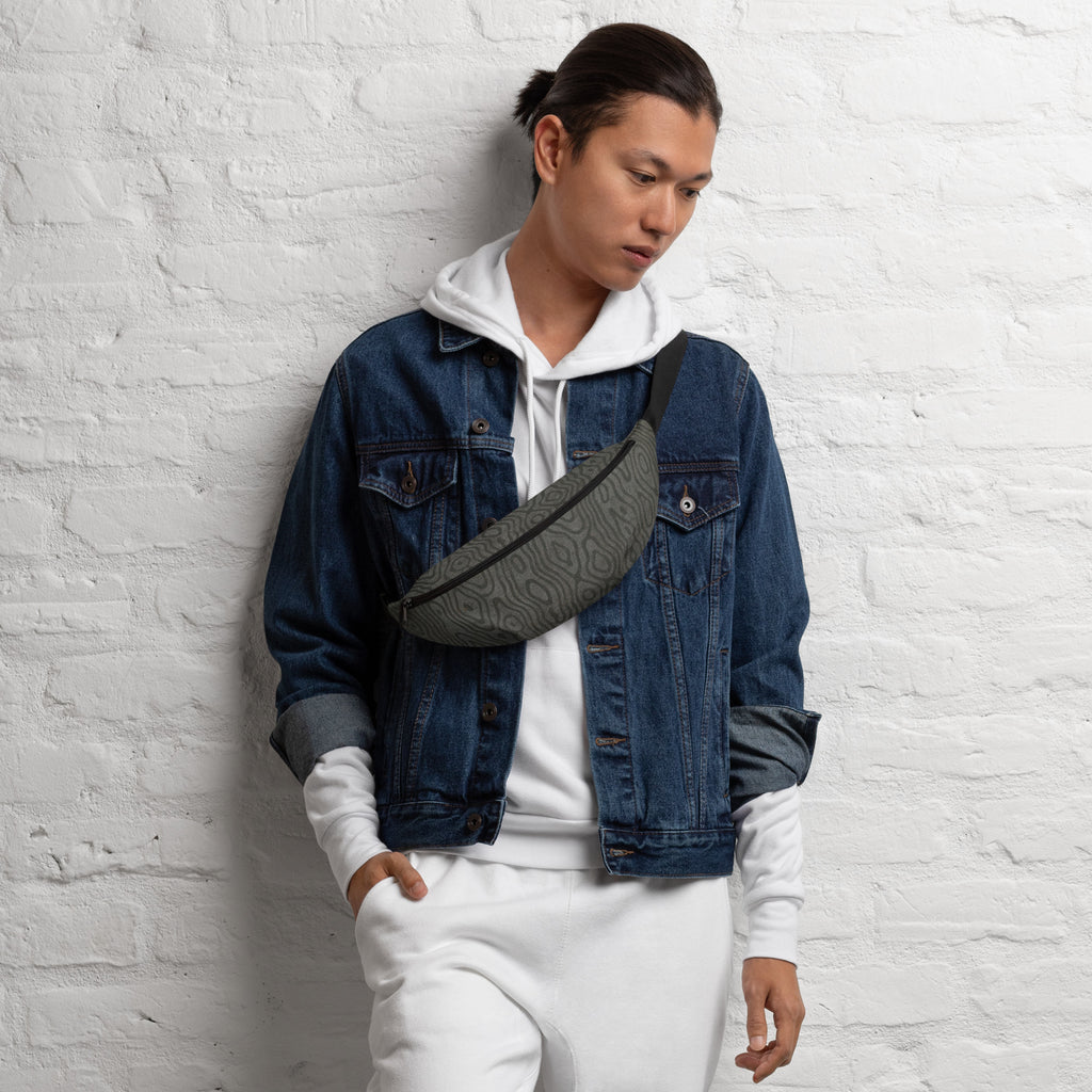 Sebastian & Clementine Gray Wooden Fanny Pack