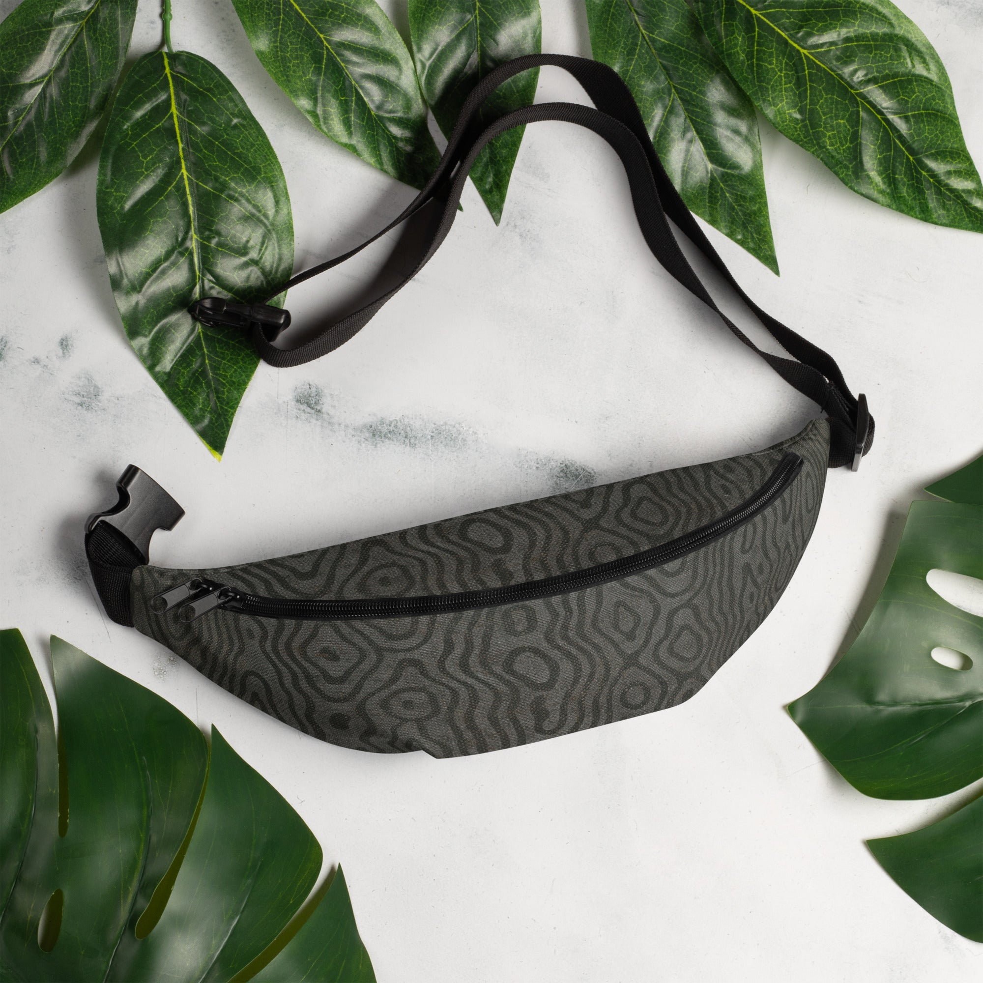 Sebastian & Clementine Gray Wooden Fanny Pack