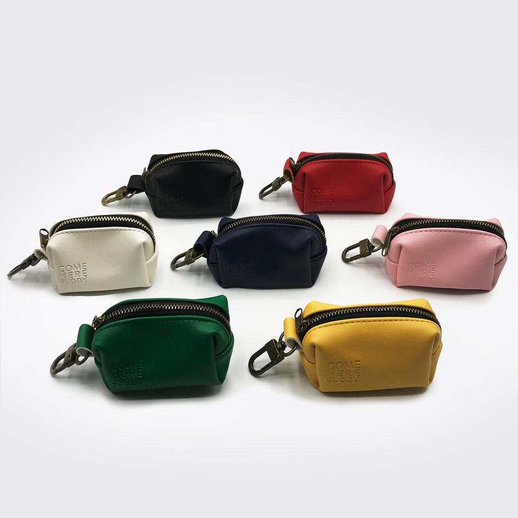Come Here Buddy Leather Poop Bag Dispenser