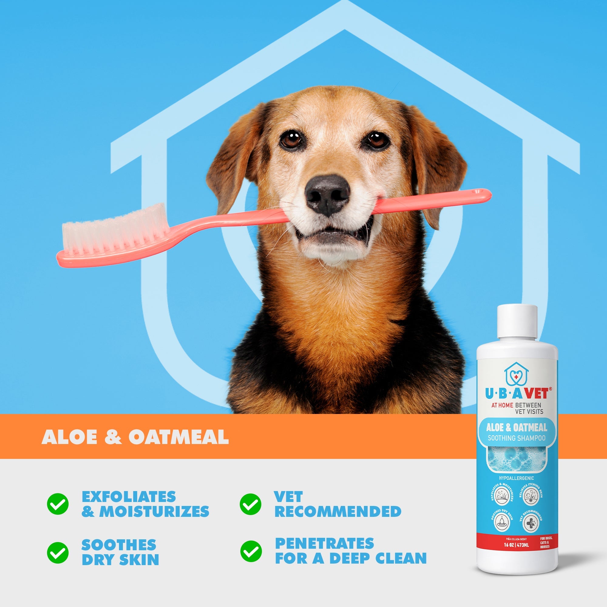 UBAVET Aloe & Oatmeal Conditioner for Dogs & Cats